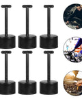 Six Piece T Handle Socket Wrench Set For No Sweat Lamp Holder Outer Ring Removal And Smooth Fixture Repairs With A Foolproof Grip And Quick Fix Design, black tools arranged in a row.
