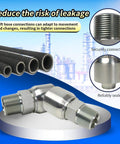Front view: AKM 12-pack hydraulic hose fittings, 1/4 in to 1/4 in NPTF male ends, metal crimp fittings