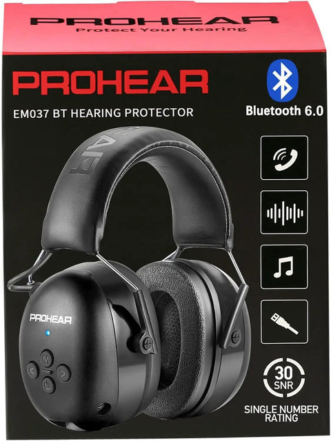 Heavy Duty Bluetooth Hearing Protection Headphones With 6.0 Tech, 1500mAh Battery, 120 Hours Playtime, 30dB SNR Noise Reduction