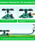 Installation guide for Rotating Yard Sprinkler For Lawn And Garden, Awesome Wide Coverage Water Sprinkler With Dual Modes