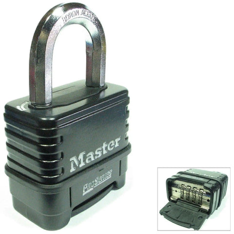 1178D Die Cast Combination Padlocks 3 Pack Keyed Different Black And Silver For Commercial Use Resettable 4 Digit Codes 10,000 Combinations Deadlocking Pry Resistant ProSeries Locks