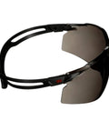 Built Tough Black Safety Glasses With Grey Scratch Resistant Lenses deliver zero fog hassle, featuring curved temples for a custom fit.