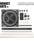 Hands On SMD Soldering Practice Board For SMT Training Kit with components, 75x75mm, DIY electronics project for STEM beginners.
