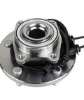 Front Wheel Hub And Bearing Assembly Direct Fit For 2008-2016 Dodge Grand Caravan, 2008-2016 Chrysler Town And Country, 2009-2014 VW Routan, And 2012-2015 Ram C V With 5 Lug ABS, 6.36 Inch Flange Diameter, 1.91 Inch Offset, 5 Bolt Circle shown in detailed view.