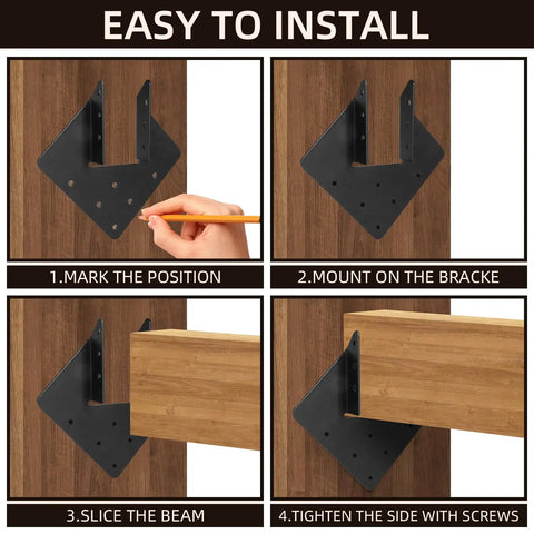 Straight Up Heavy Duty Hurricane Ties For 2x4 Rafters And Roof Trusses 12 Gauge Carbon Steel Joist Hangers With Screws Black Powder Coated Structural Framing Kit