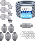 Hardcore Eighty Foot Half Inch Npt Pvc Liquid Tight Conduit Kit With Ul Certified Straight And Rotating Fittings including fittings and supports