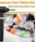 Electric Pigment Mixer Kit For Tattoo Ink With 100 Mixing Sticks Compact Black Mixer Machine For Pros In The Tattoo Shop High Speed Performance Sanitary Clean Workflow For Long Tattoo Sessions, black handheld mixer