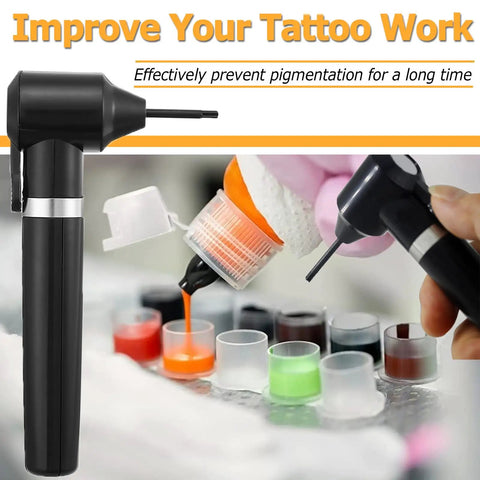 Electric Pigment Mixer Kit For Tattoo Ink With 100 Mixing Sticks Compact Black Mixer Machine For Pros In The Tattoo Shop High Speed Performance Sanitary Clean Workflow For Long Tattoo Sessions, black handheld mixer
