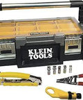 VDV ProTech Coaxial Kit All In One Tool Set For Easy Coax Cable Installations, Portable Transport Case with tools displayed