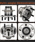 Multi-angle view of Rear Wheel Hub and Bearing Assembly for Hyundai Elantra 2007 to 2012 2.0L with Four Wheel ABS.