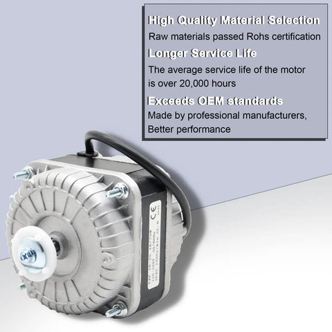 18-25 Shaded Pole Motor 120V 60Hz 18W 1.01A 1550 RPM Four Pole Fan for radiator evaporator with quality details