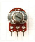 Center Click Detent Balance Control Potentiometer With Splined Shaft Linear B Taper B10K Resistance Replacement front view
