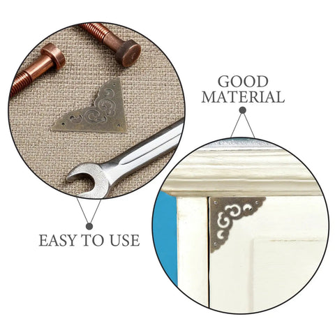 Metal Corner Protectors Set 12 Ornate Edge Guards Made Of Zinc Alloy Old School Vintage Look For Frames And Wooden Tables Easy Install