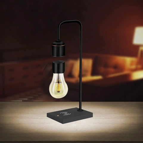 Unique Modern Levitating Lamp With Floating Light And Built In Qi Wireless Charger Sleek Dope Design Warm Decorative Night Light For Home Office And Bedroom Touch Control On Off For Any Room