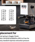 9 Bar OPV Espresso Machine Spring Replacement Kit for Gaggia Classic Pro and Classic, shown with two metal springs and espresso machine