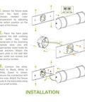 Installation guide for LED 24 Inch Vanity Light Bar With 3 CCT Dimmable Lighting, Energy Star and ETL Listed, 120V Nickel Finish.
