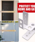 Heavy Duty Door Barricade Brackets 2 Pack Kick Proof Up To 700 Lbs Easy Install U Brackets shown installed on door and gate