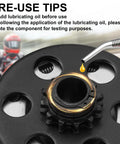 Beefy 1 Inch Bore 14T Centrifugal Clutch Kit for minibikes and go-karts with lubrication application shown
