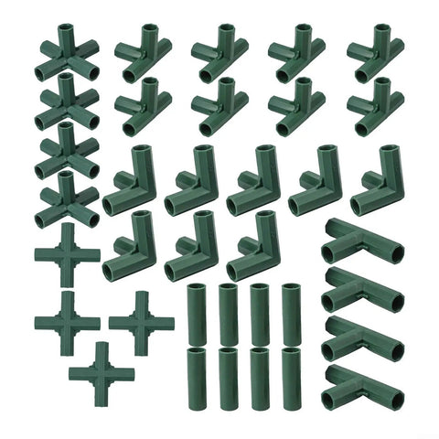16 mm Greenhouse Frame Connectors Kit 36 Piece Plastic Garden Structure Set With 3 Way 4 Way And 5 Way Joints For Cold Frames Plant Shelters And DIY Outdoor Projects No Fuss Setup And Easy Snap Assembly