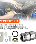 Speedometer Housing Kit For TH350 Transmission Fits 1969 And Up Turbo 350 showing components and installation under a vehicle