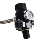 High Pressure Fill Station 4500 PSI with Dual Gauge and 20 Inch Hose for Scuba DIN Tank Adapter M18 x 1.5 Thread PCP Paintball
