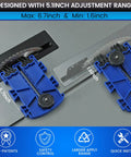 Close-up of Shop Floor Safe Dual Leg Featherboard For Table Saws And Router Tables Anti Kickback Accessory With Flexible Arms showing adjustment range.