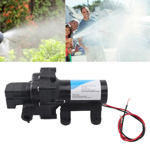 Fabater 12V DC Water Transfer Pump Self Priming For Rv Camper Boat Marine Misting Cleaning Booster Electric Diaphragm With High Efficiency Quiet Stable Operation Sturdy Plastic Housing Durable Design