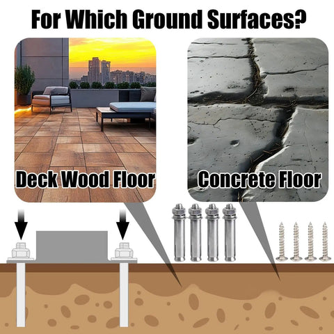 Stainless Steel Post Base Sleeve For Outdoor Posts 2x2 4x4 6x6 8x8 Inch Fence Post Anchor Bracket Flange for Deck and Concrete Floors