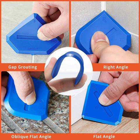 3 In 1 Caulking Tools Kit With Stainless Steel Head Removable Scraper For Silicone Sealant Finishing in various uses