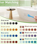 Color matching options in the All-In-One DIY Ready Home Surface Repair Kit For Tubs, Tiles, And Countertops with paint samples.