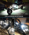 12V Waterproof White LED Light Strip Kit For Cars, Motorcycles, Golf Carts And Boats, 32cm 5050 18SMD Per Strip, lighting on vehicles