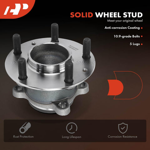 Two Pack Rear Wheel Bearing And Hub Assembly Replacement Kit For Mazda CX 3 2016 2021 5 Lug FWD Only Durable Hub And Bearing Set