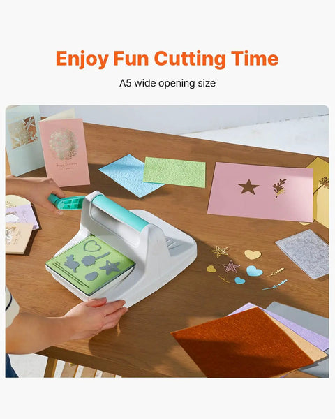 All In One Manual Die Cutting And Embossing Machine For Scrapbooking And Card Making, Starter Kit With 6 Inch Opening on table