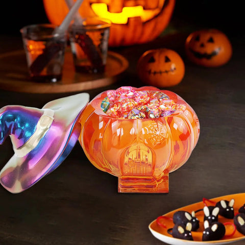 Top Shelf Two Piece Pumpkin Jar Silicone Resin Molds Halloween Seasonal Craft Supplies Durable Flexible Castings Quick Demold Design Sweet Glossy Finish For DIY Art Creators