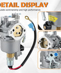 Detail view of Carburetor Replacement For KY Series Microquiet 4000 Watt Genny Generator Replacement with close-ups.