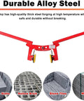 Beater Proof Heavy Duty Stone Lifting Clamp For Granite Slabs And Concrete Blocks adjustable rock carrier tongs, durable alloy steel design.