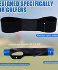 Two Grip Trainers And Swing Correcting Arm Band Set For Men And Women, Beginner Friendly Golf Training Aid with blue grips