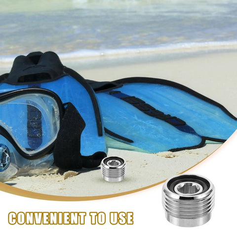 DIN To Yoke Valve Adapter For Scuba Tanks Two Pack Pro Grade High Accuracy Anti Leak Design with beach gear and ocean