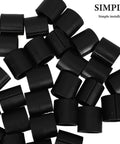 U Shaped Chair Leg Protectors Anti Slip No Scratch Glides For 25 To 30mm Round Tubes Black 32 Pack scattered, simple installation