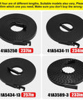 Heavy Duty Garage Door Drive Belt Assembly For 7 Foot Residential Openers, 237 Inch Long With 20 Grooves Per 6 Inches, Smooth Power Transmission shown in different lengths and models.