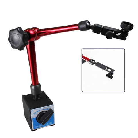 Heavy Duty Dial Indicator Magnetic Base Stand With Flexible Arm And Adjustable Holder For Three Eighths Inch Digital Dial Test Indicator Gauge Up To 132 Lbs Or 60 Kg Pull