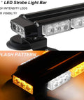 16.8 Inch LED Strobe Light Bar With 26 Flashing Modes High Intensity Emergency Hazard Beacon for Cars Trucks Trailers Roof