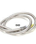 72 Inch Flexible Stainless Steel Hose For Commercial Kitchens And Equipment OEM Replacement Part coiled with fittings visible