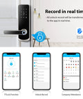 Smartphone showing TTLock app interface, compatible with 5 In 1 Smart Lock With Fingerprint Sensor Keyless Entry WiFi Connectivity And App Control.