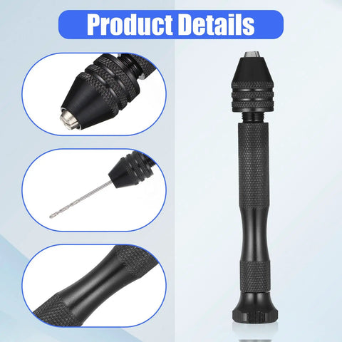 Top Shelf 31 Piece Micro Drill Bit Set With Ergonomic Pin Vise showing detailed grip and interchangeable drill bits for precision work.