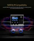 All-In-One Guitar Multi-Effects Processor With NAM And IR Loader, 100 HD Effects, 9 Simultaneous Modules, front view display