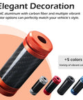 Dope 1.25 Inch Crash Bar Sliders End Caps With CNC Carbon Fiber Inlay Orange Rugged Aluminum Guard Caps with color options