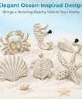 Six Ocean Themed Cabinet Knobs Set With Cast Iron Drawer Pulls For Dresser And Cupboard Includes Screws Coastal Decor With A Beachy Vibe Featuring Turtle Whale Seahorse Starfish Crab And Scallop Details Durable And Easy To Install. set of 6 painted cast iron knobs