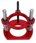 Router Table Base With Two Jaw Clamp System Aluminum Lift Base For Woodworking And Trim Machines Easy Height Adjustment 70mm Lift Universal Fit For 64-66mm Motor Heavy Duty Crafting Essential, red aluminum router lift base