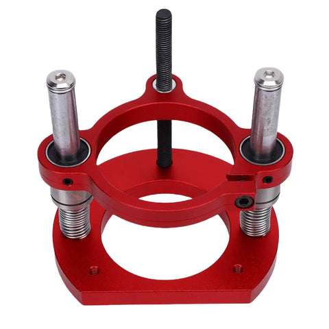 Router Table Base With Two Jaw Clamp System Aluminum Lift Base For Woodworking And Trim Machines Easy Height Adjustment 70mm Lift Universal Fit For 64-66mm Motor Heavy Duty Crafting Essential, red aluminum router lift base
